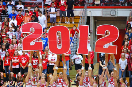 Cheerleading and poms come together