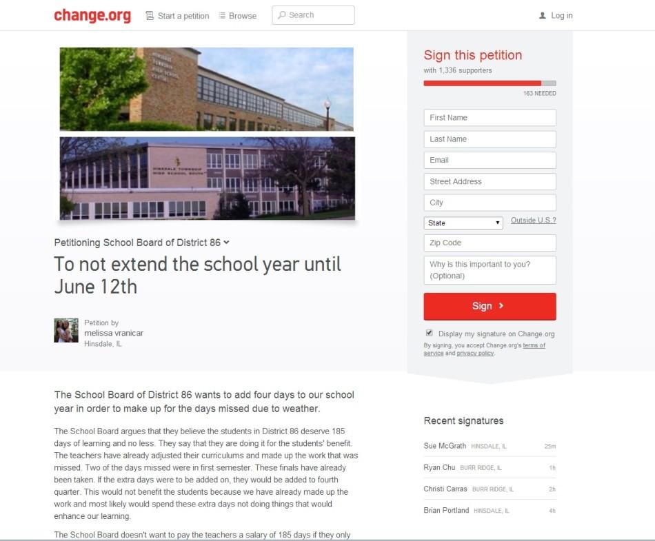 Board makes decision on end of school year: students create petition