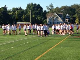 The seniors won the match during the powderpuff game on Sept. 20. 