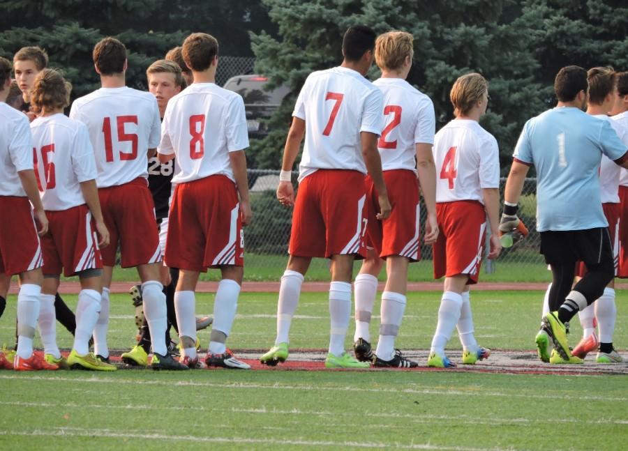 The boys varsity soccer team practices every day after school for two hours. They face their rival, Lyons Township High School, on Friday, Sept. 25 at LT.
