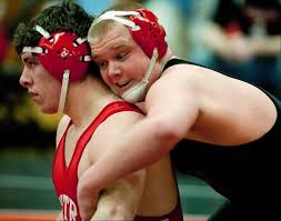 Senior Matt Allen puts his practice to use in a heated wrestling match in November. 