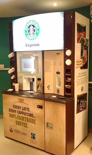 In a survey conducted by news writer Kunal Jobanputra, most students agreed theyd be more likely to purchase from a vending machine if it supplied Starbucks coffee. 