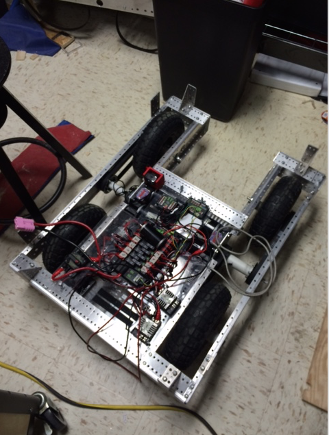The Robotics Team has created this robot to compete in the regional competition March 31. 