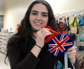 Here I am with my very necessary Union Jack Prom necessity. 