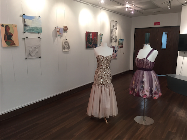 The art gallery is currently filled with various pieces by students that showcase many different sides of art, including fashion, painting, drawing and more to celebrate Art Week.