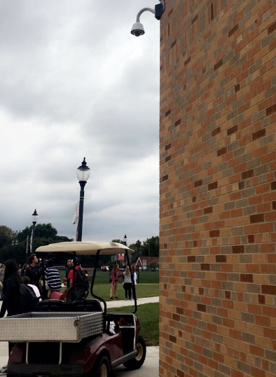 At all times cameras record activity around the school to ensure student and faculty safety. 