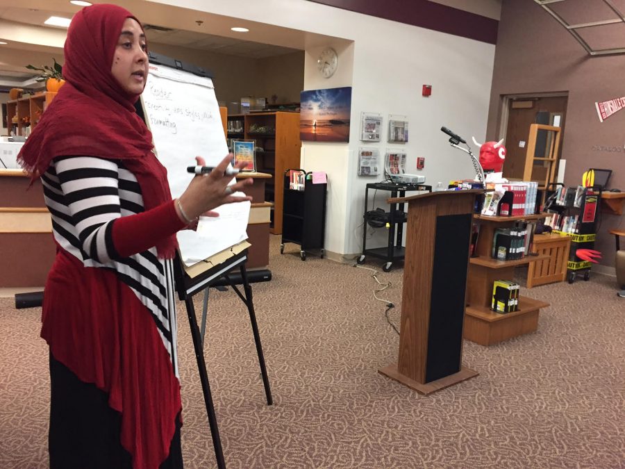 Writer and former student Tayyaba Syed visited on Oct. 12 as part of the Muslim Student Associations speaker series, and shared writing tips to the student audience. 