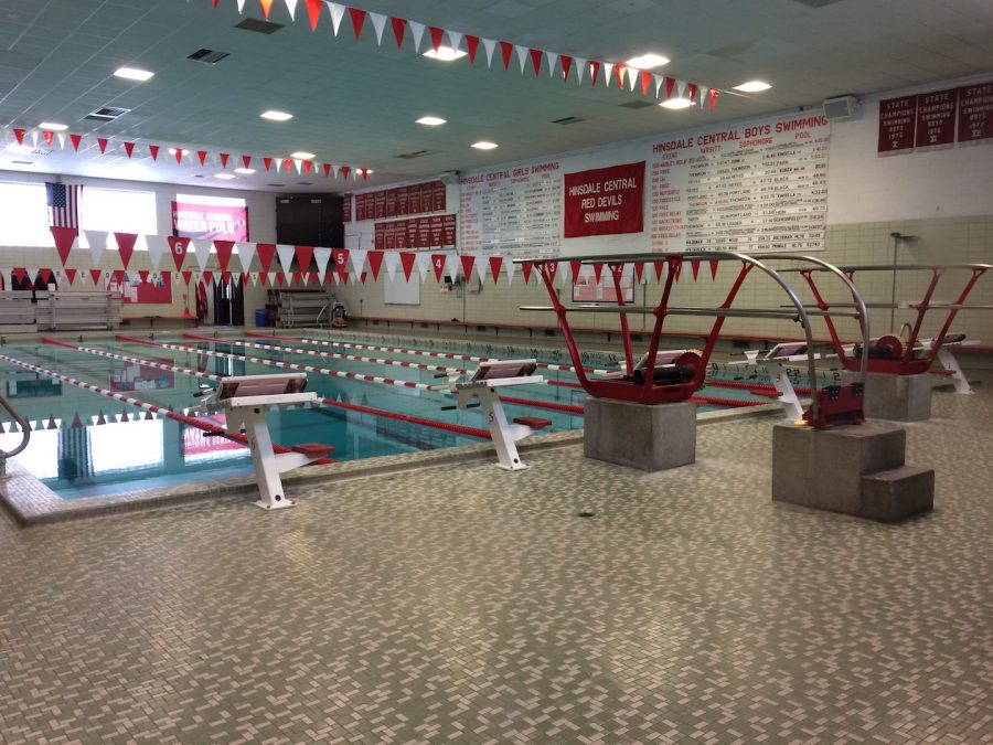 Centrals diving boards were removed from the pool deck after the announcement that all diving would be stopped. 