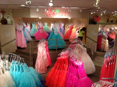 Peaches is a dress boutique in Chicago that is a popular store for students looking for prom dresses.