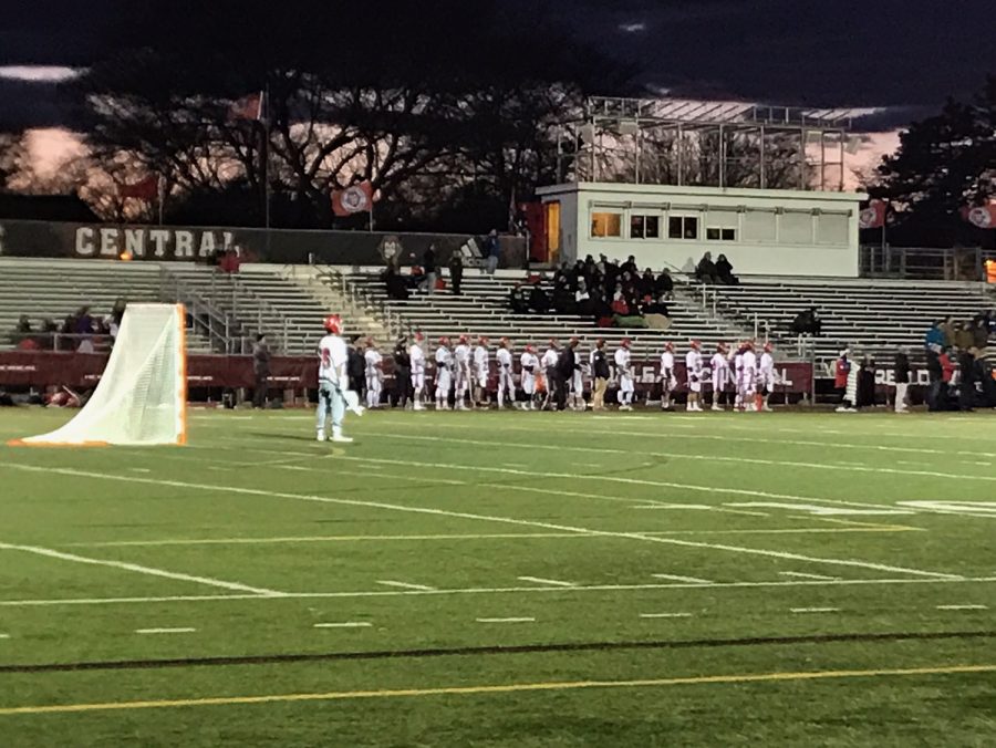Hinsdale Central Boys Lacrosse secured the win against Lyons Township on Thursday night, April 6. 