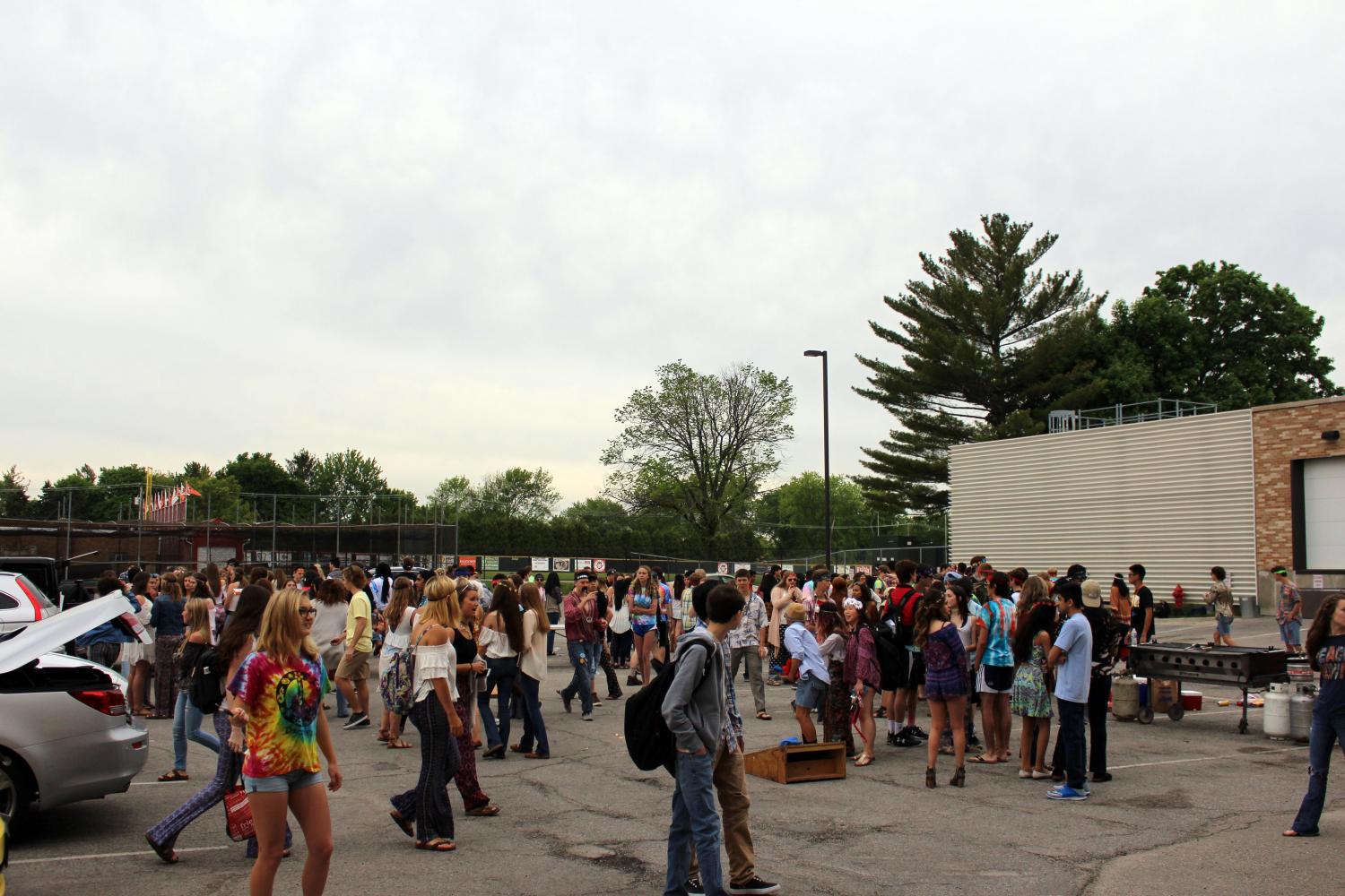 The tailgate brings the incoming senior class together as a way to kick off the final year of high school.  Last year the theme was Woodstock, but this year it will be USA.