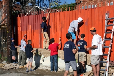 Loyola High School students participated in a day of service, similar to the one Central has planned for Sept. 30. 