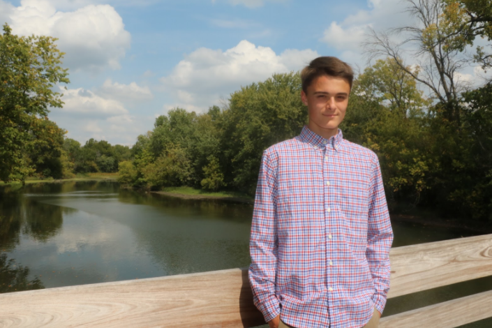 Matthew Lorenz, junior, models some of the major mens fashion must-haves. 