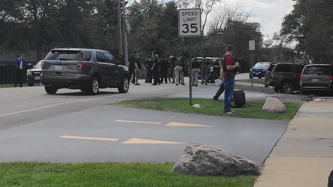 The chase, which resulted in nearby Lyons Township High School on a lockdown, ended in a car crash which occurred near the intersection of Brainard Ave. and Plainfield Rd. 