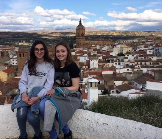 Graduate Anna Brown and Spanish student, Carmen Cifci, visit various sites in Guadix. 