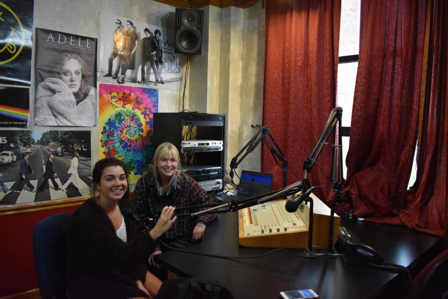 Grace Doyle and Marissa Rohan, seniors, have their own show where they broadcast local Chicago bands. 