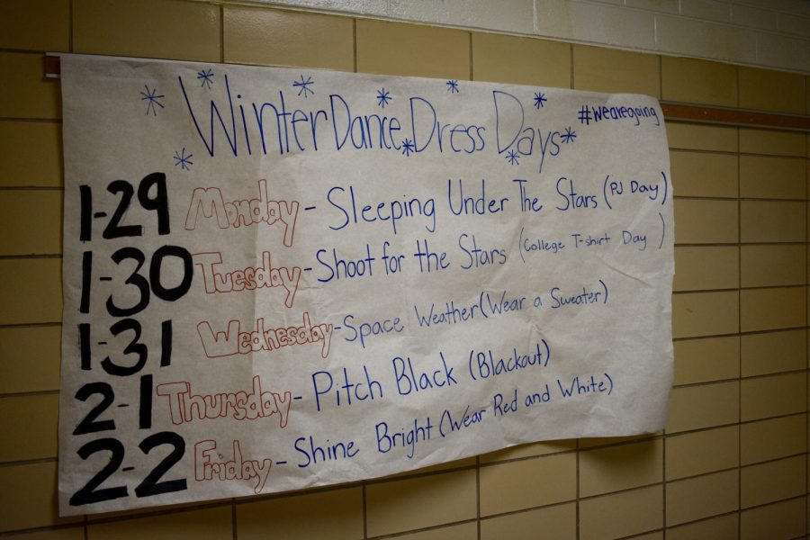 A poster of all the dress days this week can be found near the pool doors. 