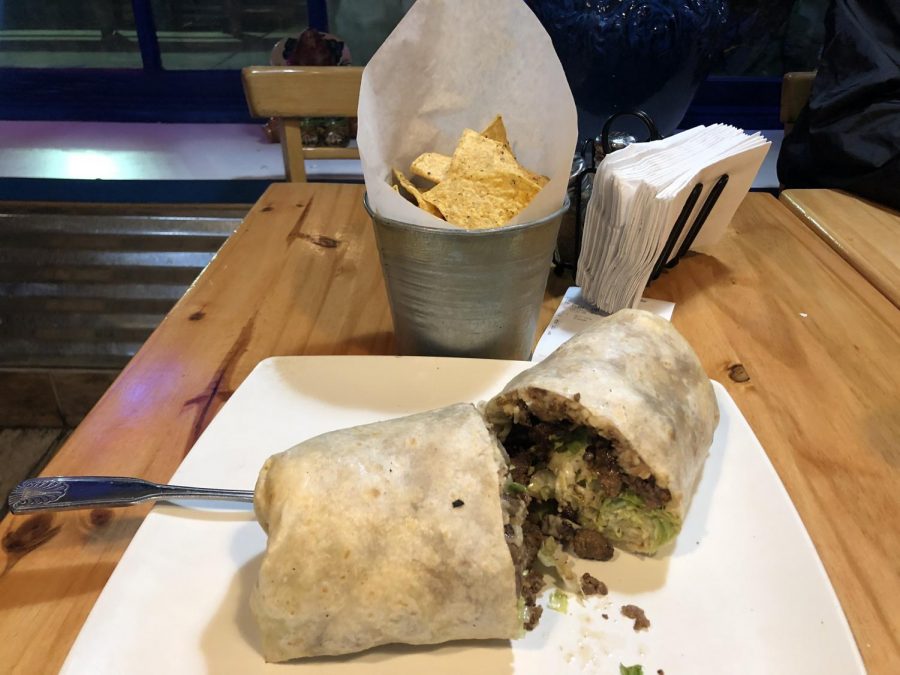The grade steak burrito from Taco Grill & Salsa Bar always hits the spot and fills late-night cravings. 