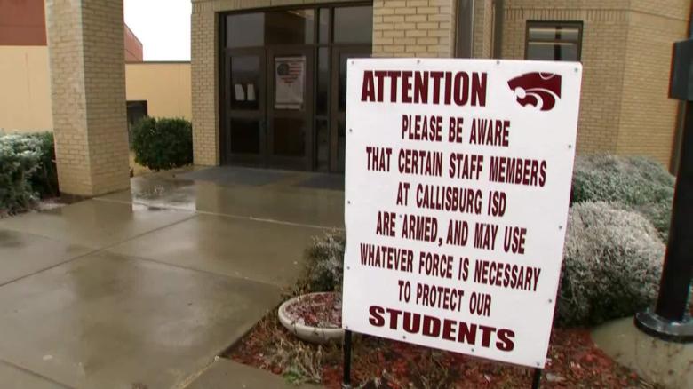 Each day, students who are part of the Callisburg Independent School District pass signs like this on their way into the building. This could become a reality for many students across the U.S.