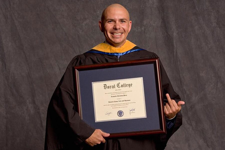 Pitbull is a famous pop rapper from Cuba who will be performing at Ribfest this summer. Not only does he have many awards to his name, but hes a great educational role model. Just look at his honorary degree.