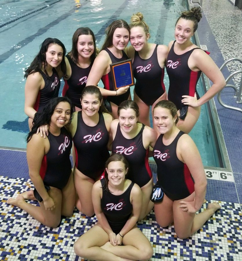 The+varsity+girls+water+polo+team+played+against+the+top-seeded+Oak+Park+River+Forest+High+School+on+April+24.