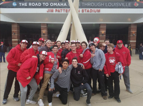 The team enjoyed time off from games at a Louisville Cardinals baseball game. 