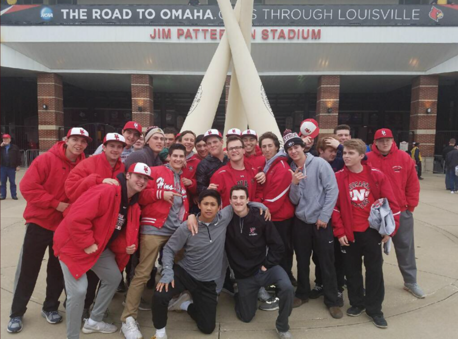 The+team+enjoyed+time+off+from+games+at+a+Louisville+Cardinals+baseball+game.+