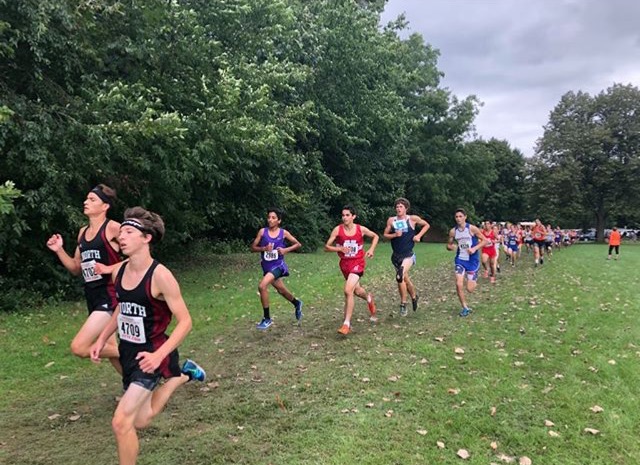 Cross country runners raced against each other at Detweiller Park in Peoria on Sept. 8. 