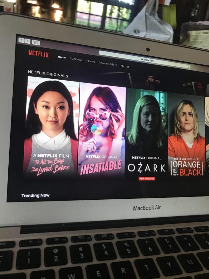 The three most popular and recent Netflix Originals of the moment are To All The Boys Ive Loved Before, Insatiable, and The Kissing Booth.