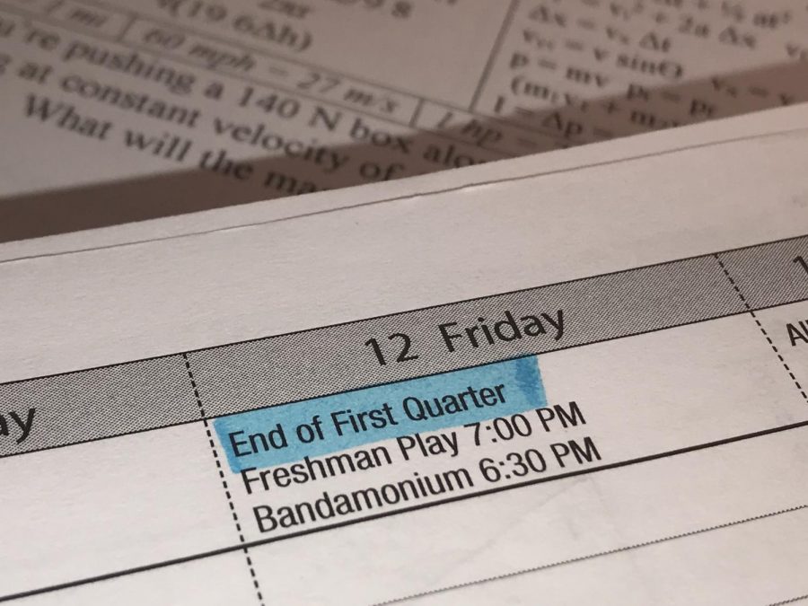 The end of first quarter was Oct. 12, with preparations for students to succeed in second quarter following immediately afterwards.