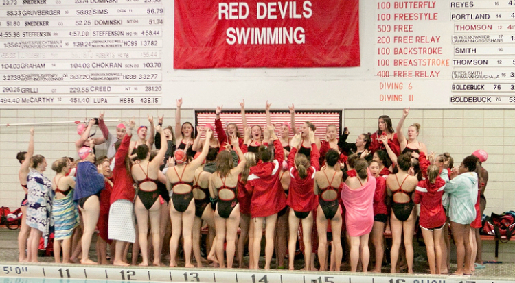 Girls Swim & Dive does not get to compete in the schools facilities due to state standards for pool depth and size. 