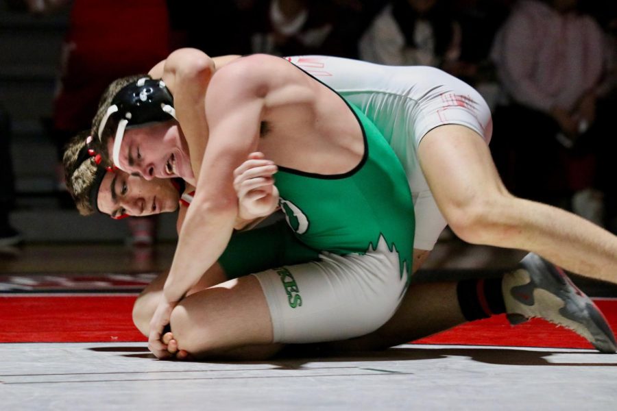 The Red Devils dominated the York Dukes as the central team celebrated its senior wrestlers. 