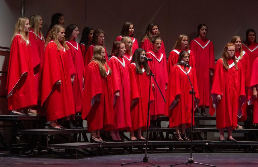 On Thursday, May 9, choir students performed at their Spring Choir Concert to show friends and family everything theyd been working on throughout fourth quarter. Choir students next performance will be at the Music Awards Concert at 6:30 p.m. in the auditorium on Thursday, May 16.