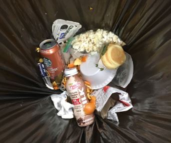 The current recycling in the student cafeteria ends with not enough recycled. 