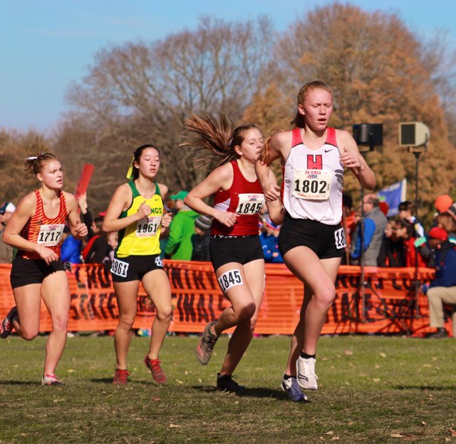 Seniors Emma Watcke, who placed seventh, and McKenna Revord, who placed tenth, helped propel the Red Devils to a third place finish at the IHSA 3A state meet.