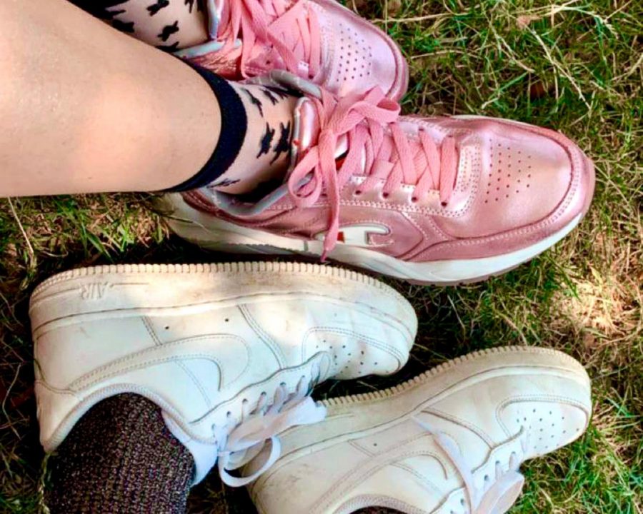 Athletic shoes, with the most popular color being white, have become teens top choice to match with their outfits.