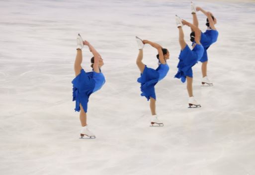 Senior Anna Becker has fused her love for dancing and skating and competes in synchronized ice skating. 