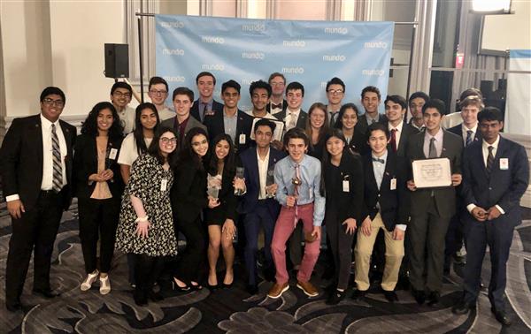 Model UN recently won second place in an international tournament. 