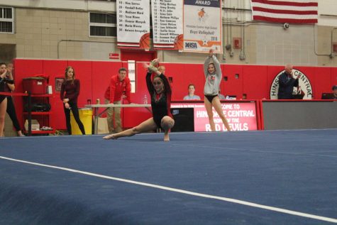 Centrals girls gymnastics team competed in several events against five other schools on February 11.