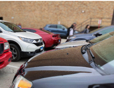 Second semester seniors have frequently been playing a game of bumper-cars in the senior lot. 