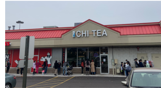 A line stretched out the door of Chi Tea, a new restaurant in popular demand.