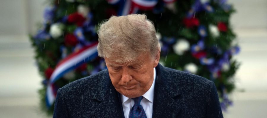 Trump visits Arlington Cemetery on Veterans Day in 2020. 