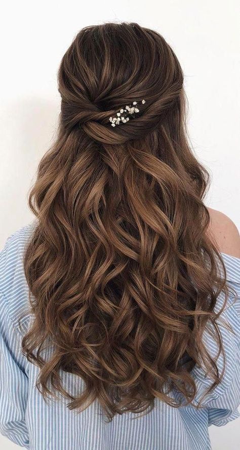 50 Breathtaking Prom Hairstyles For An Unforgettable Night : Soft Waves +  Waterfall Braids 1 - Fab Mood | Wedding Colours, Wedding Themes, Wedding  colour palettes