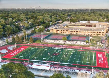 This year's homecoming dance will be at Dickinson Field this year, much like last year's prom.