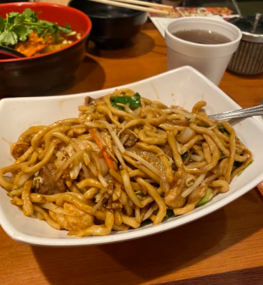 The noodles were cooked to perfection with a great savory flavor. 