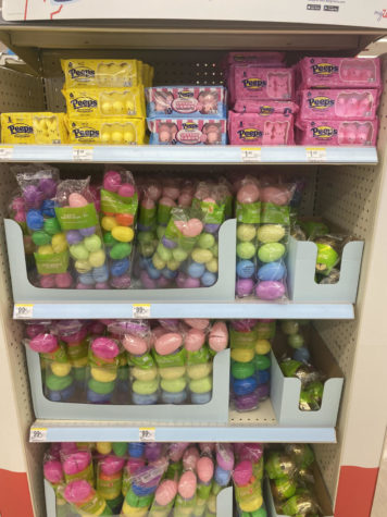 Easter delicacies are assorted at the Walgreens in Hinsdale, Ill, and are available at your convenience.