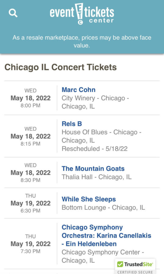 To find nearby concerts, ticketmaster.com is up to date with venues in the area.