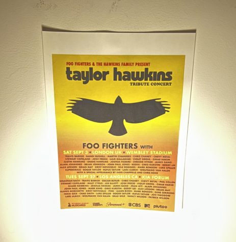 The poster detailing the headliners for both the London and Los Angeles tribute concerts.