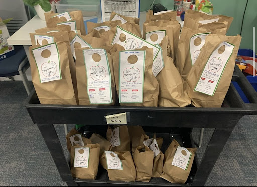 On Thursday, Nov. 17, Student council delivered Staff Appreciation bags including choices of food such as popcorn, a fruit cup, a chocolate bar, potato chips, and trail mix,  and drinks such as Diet Coke, Regular Coke, water, and a juice box.