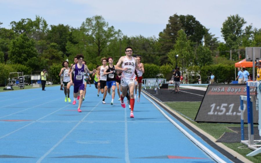 Senior Dan Watcke
won the 800 meter
run at the state competition at Eastern Illinois University May 25-27. 